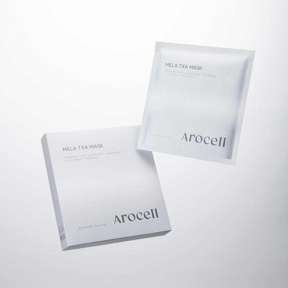 Гідрогелева маска з транексамовою кислотою, глутатіоном та арбутином Arocell Mela TXA Mask, 4pcs * 43g MC - 021201 фото