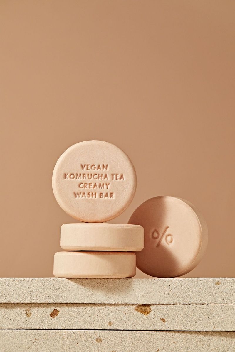 Крем-мило для обличчя та тіла з ферментованим чаєм комбуча Dr.Ceuracle Vegan Kombucha Tea Creamy Wash Bar, 100g MC - 022063 фото