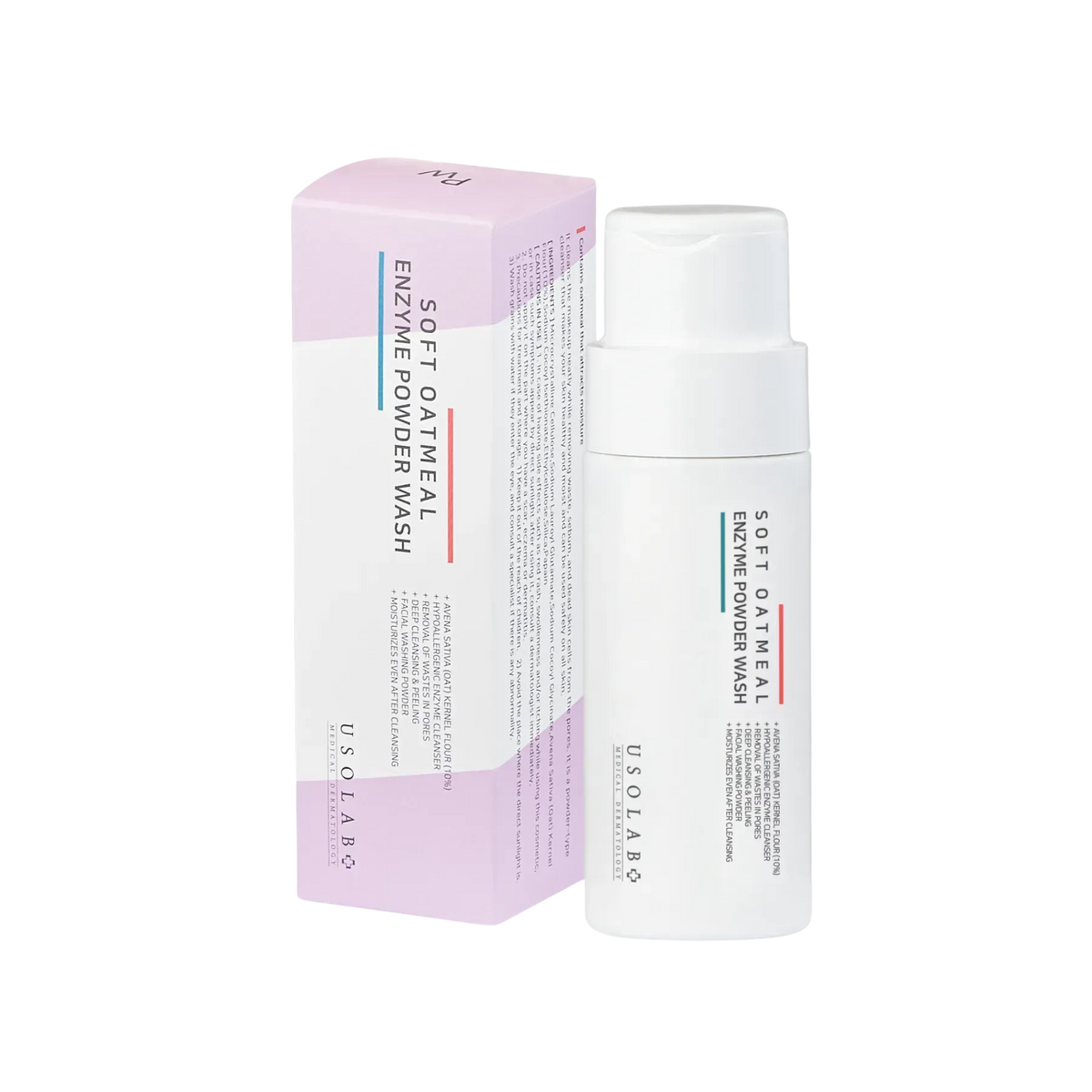 Купити Делікатна ензимна пудра для вмивання USOLAB Soft Oatmeal Enzyme Powder Wash, 50 г USOLAB