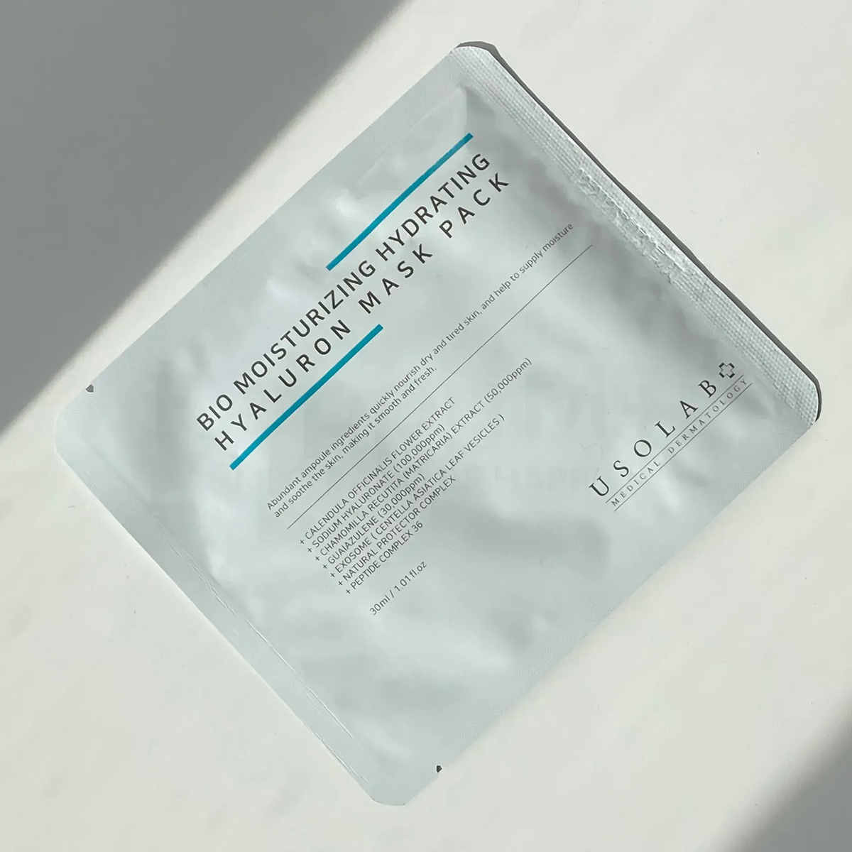 Купити Зволожувальна та заспокійлива маска для обличчя USOLAB Bio Moisturizing Hydrating Hyaluron Mask Pack, 10 шт USOLAB