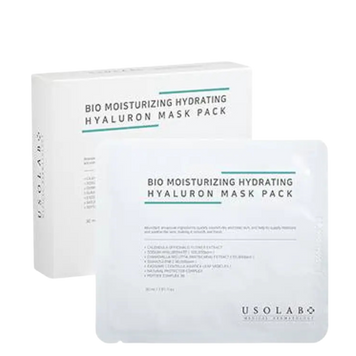 Купити Зволожувальна та заспокійлива маска для обличчя USOLAB Bio Moisturizing Hydrating Hyaluron Mask Pack, 10 шт USOLAB