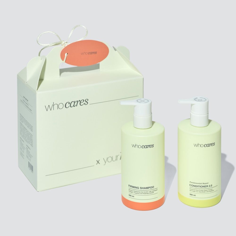 Купити Зміцнювальний набір для догляду за волоссям WhoCares Hair Care Set Firming Shampoo x Conditioner 2.0, 2 шт х 300 мл WhoCares