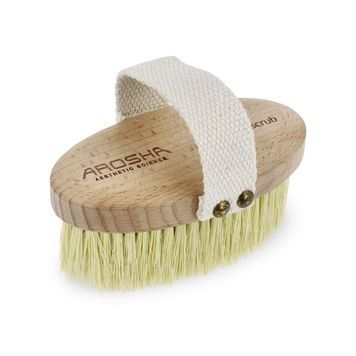 Купити Щітка для сухого масажу тіла з ручкою Arosha Natural Brush with Handle, 1 шт. Arosha