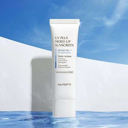 Купити Зволожувальний сонцезахисний крем для обличчя Dr.Pepti UV Plus Moist-Up Sunscreen SPF50+ PA++++, 50 мл DR.PEPTI