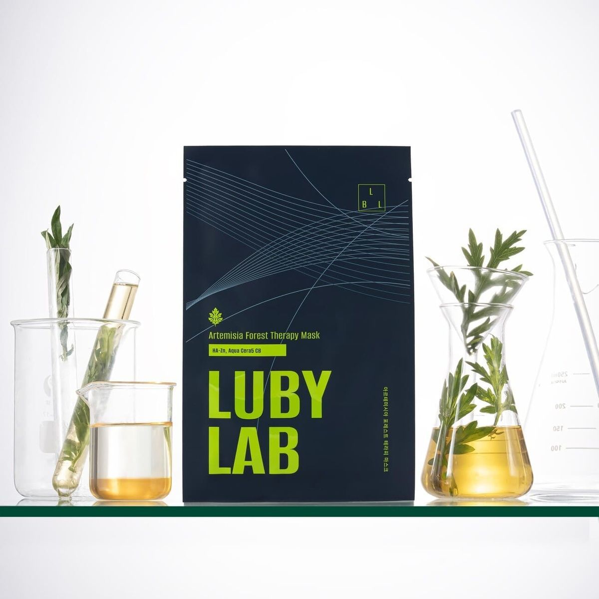 Купити Тканинна маска для заспокоєння шкіри з полином LUBYLAB Artemisia Forest Therapy Mask, 27 мл x 5 шт LUBYLAB