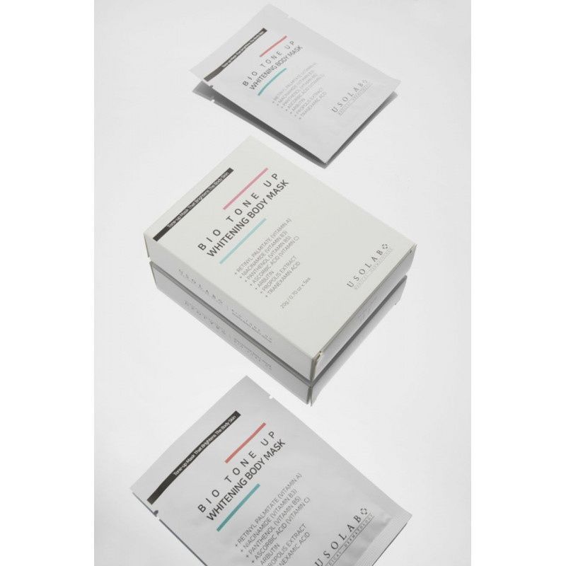 Купити Освітлювальна маска для тіла USOLAB Bio Tone Up Whitening Body Mask, 5 шт х 20 мл USOLAB