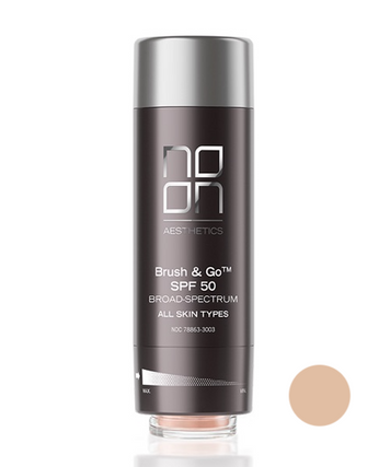 Мінеральна пудра для всіх типів шкіри NOON Aesthetics Brush & Go SPF 50, відтінок 02 MC - 011294 фото