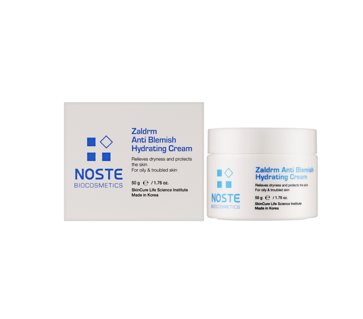 Заспокійливий та себорегулюючий крем-гель Zaldrm Anti Blemish Hydratin Cream, 50g MC - 020370 фото