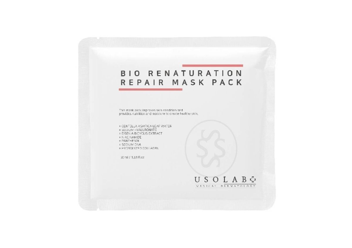 Купити Тканинна маска для обличчя для відновлення та омолодження USOLAB Bio Renaturation Repair Mask Pack, 10 шт USOLAB