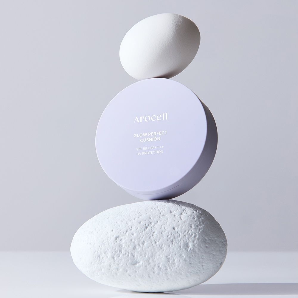 Купити Тональний кушон з ефектом сяйва Arocell Glow Perfect Cushion SPF50+ PA+++, 15g (відтінок 21) Arocell