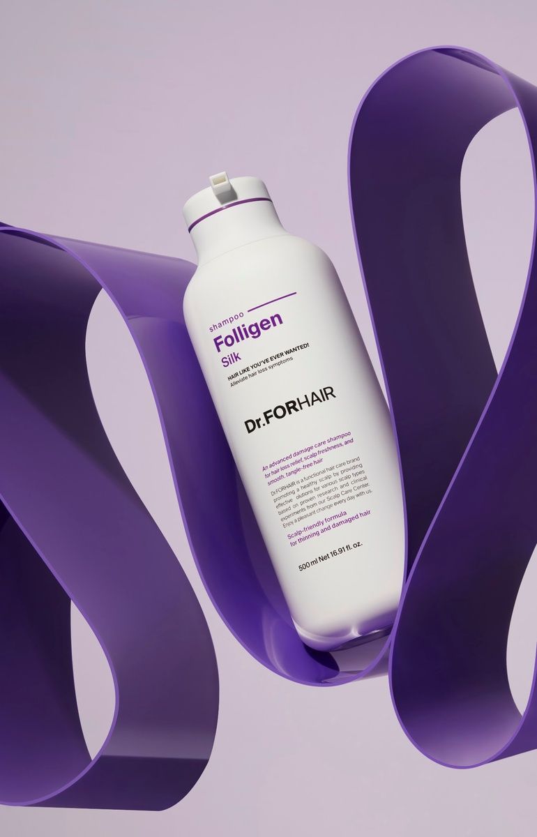 Купити Шампунь для сухого та пошкодженого волосся Dr.FORHAIR Folligen Silk Shampo, 500ml Dr.FORHAIR