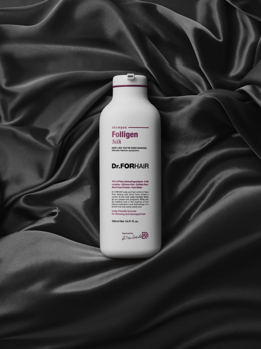 Купити Шампунь для сухого та пошкодженого волосся Dr.FORHAIR Folligen Silk Shampo, 500ml Dr.FORHAIR
