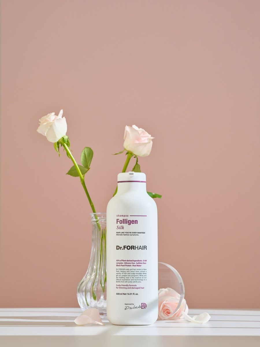 Купити Шампунь для сухого та пошкодженого волосся Dr.FORHAIR Folligen Silk Shampo, 500ml Dr.FORHAIR
