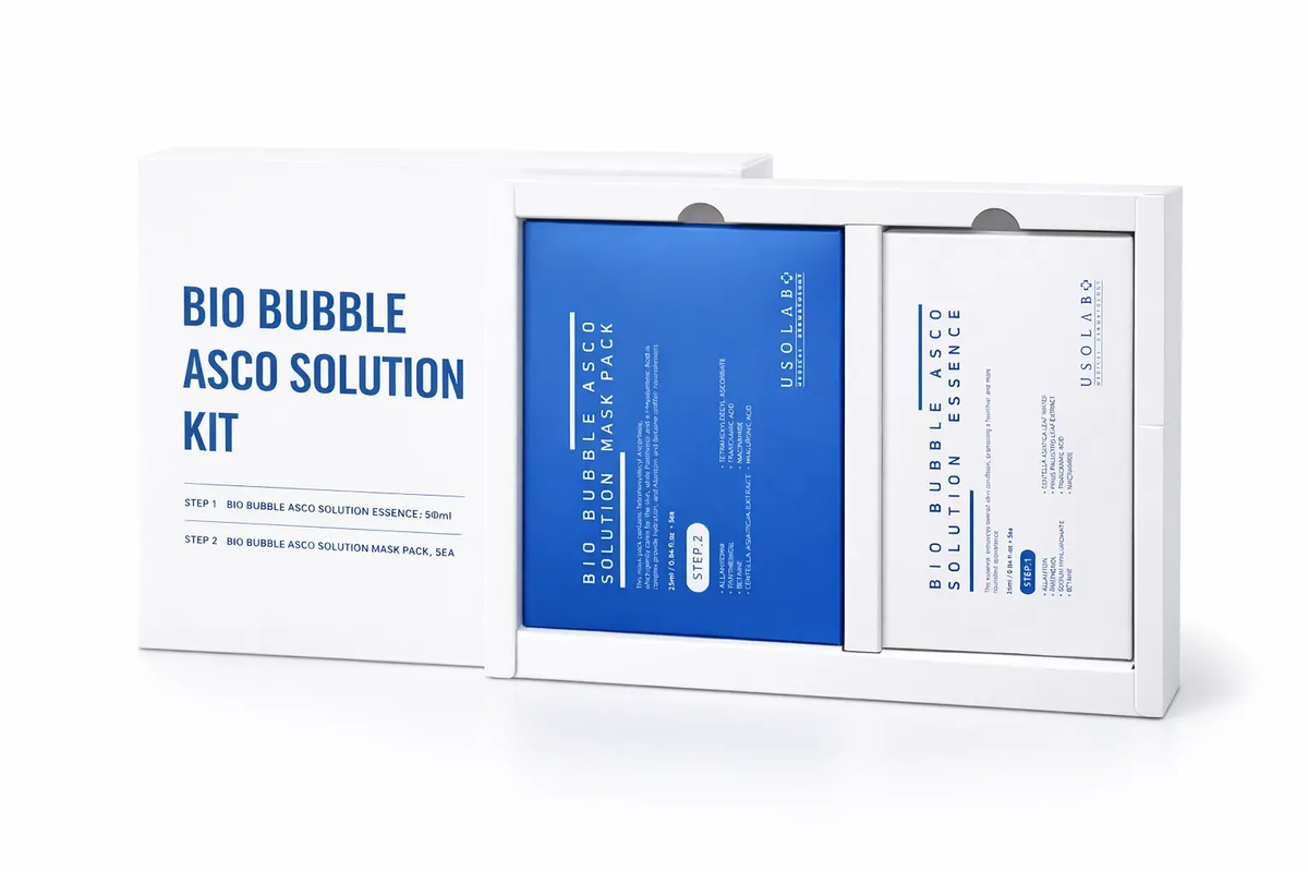 Купити Набір для освітлення та оновлення шкіри обличчя USOLAB Bio Bubble Asco Solution Kit, 5 процедур USOLAB
