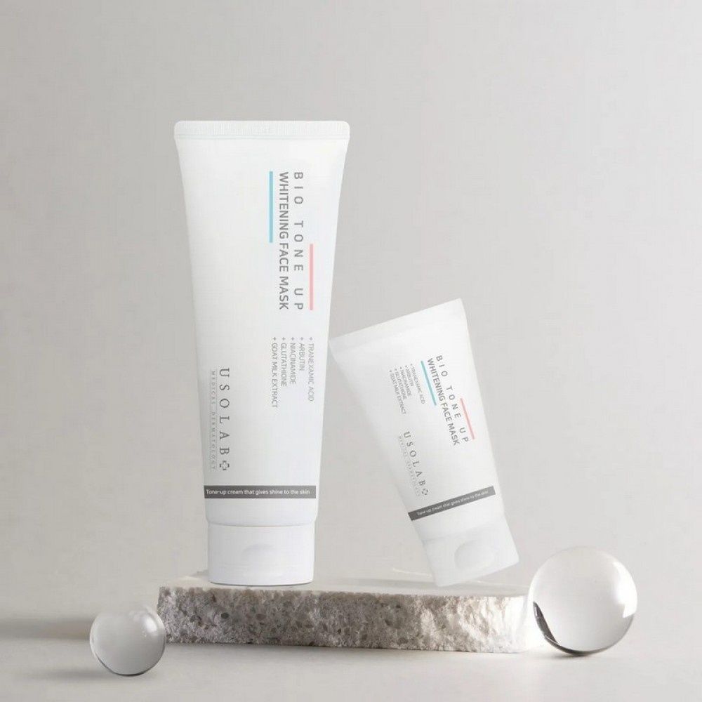 Купити Освітлювальна маска для обличчя для сяйва шкіри USOLAB Bio Tone Up Whitening Mask, 250 мл USOLAB
