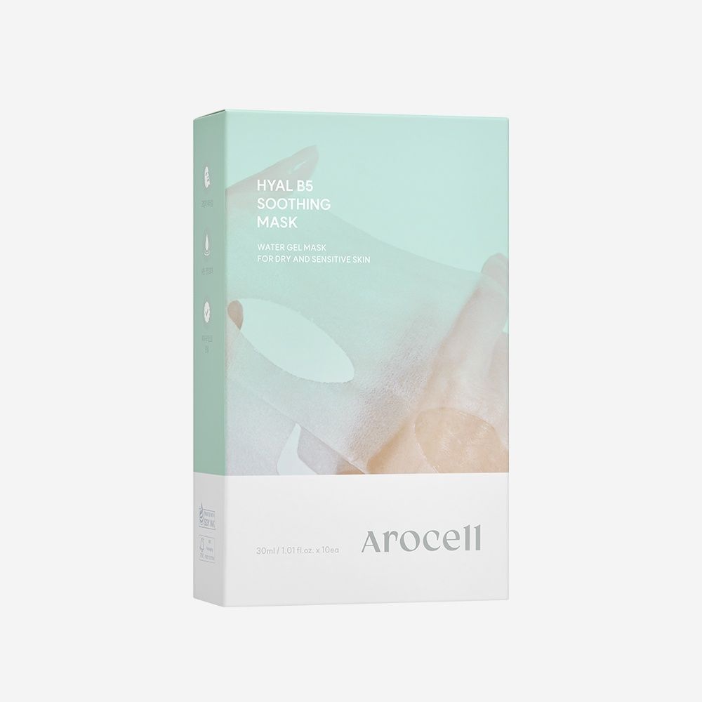 Купити Заспокійлива маска з пантенолом та гіалуроновою кислотою Arocell 10 Hyal B5 Soothing Masks, 10pcs * 30ml Arocell
