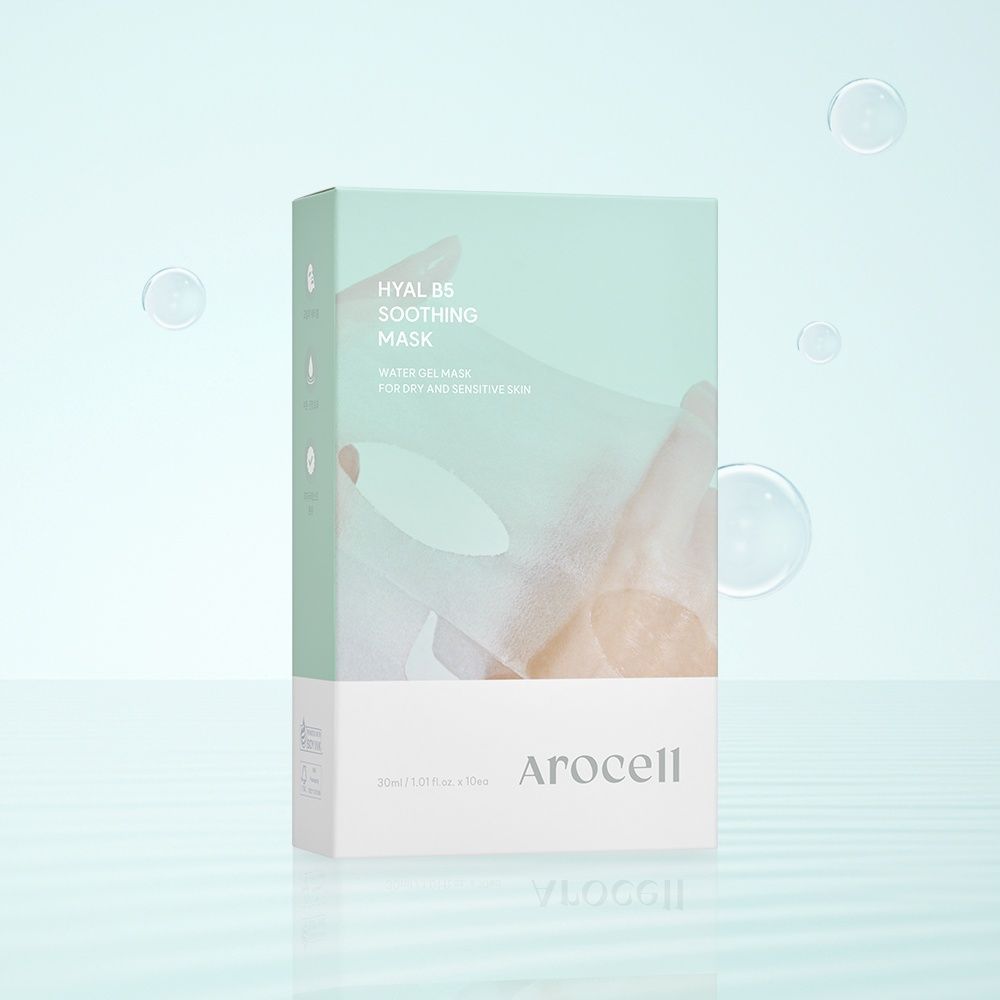 Купити Заспокійлива маска з пантенолом та гіалуроновою кислотою Arocell 10 Hyal B5 Soothing Masks, 10pcs * 30ml Arocell
