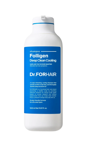 Глибокоочищаючий шампунь з ефектом охолодження Dr.Forhair Folligen Deep Clean Cooling Shampoo, 500ml MC - 021150 фото
